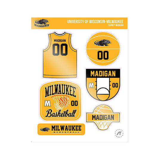 UW Milwaukee - NCAA Women's Basketball : Tierney Madigan - Sticker Sheet-0