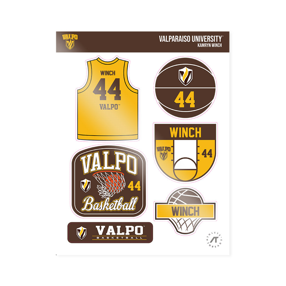 Valpo - NCAA Women's Basketball : Kamryn Winch - Sticker Sheet-0