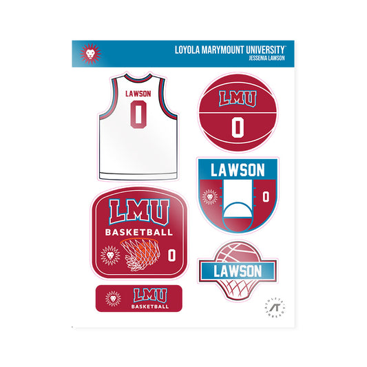 LMU - NCAA Women's Basketball : Jessenia Lawson - Sticker Sheet-0