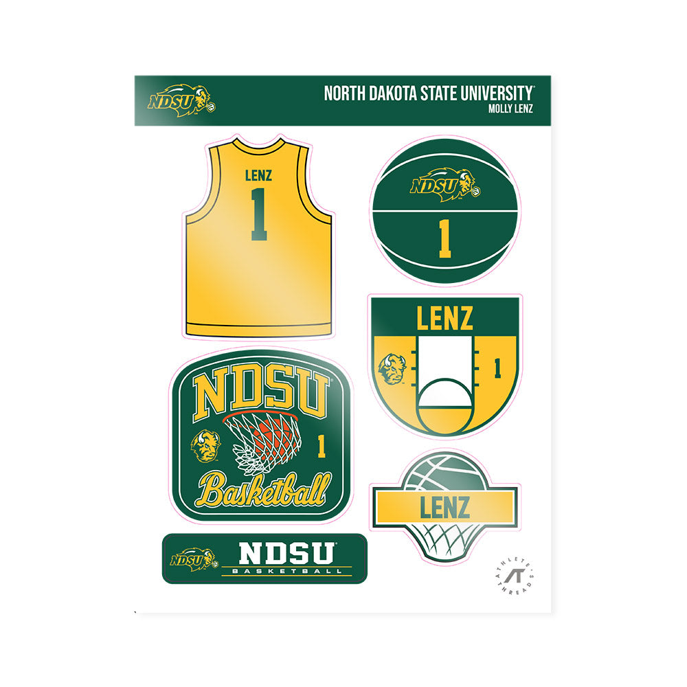 NDSU - NCAA Women's Basketball : Molly Lenz - Sticker Sheet-0