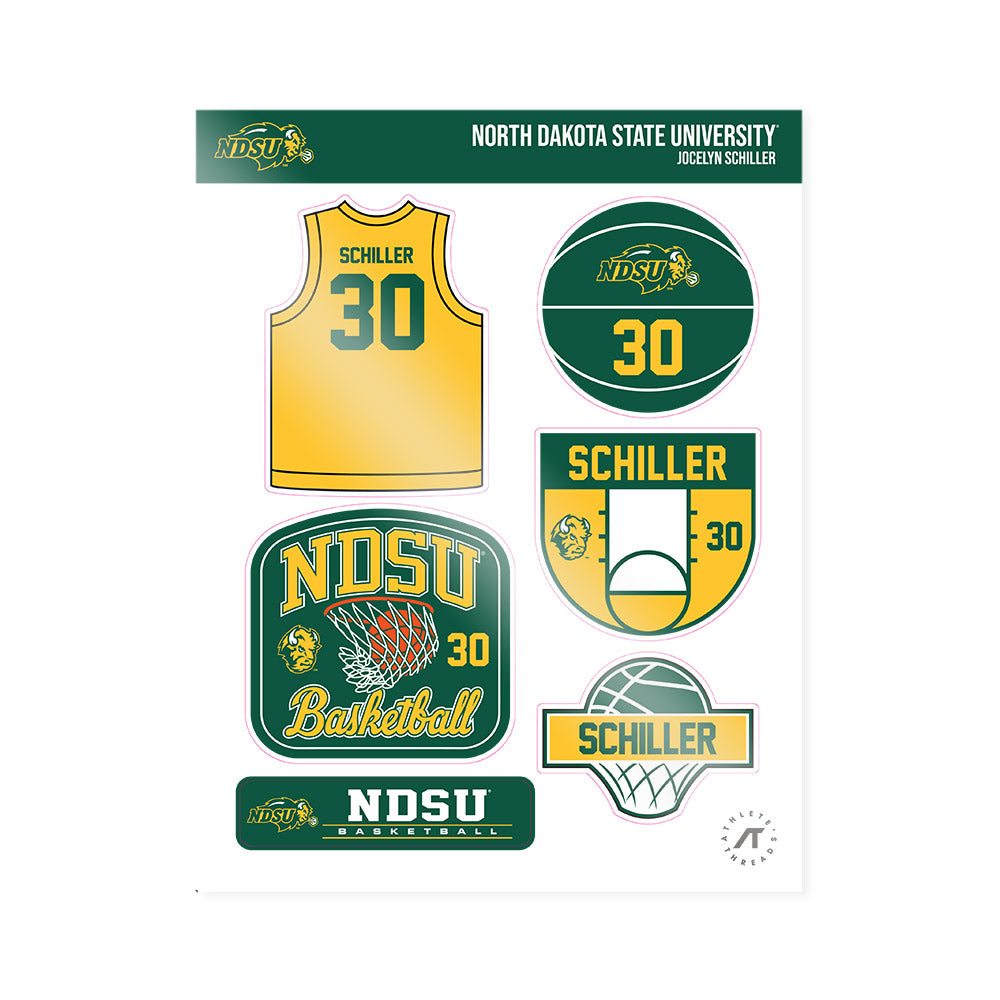 NDSU - NCAA Women's Basketball : Jocelyn Schiller - Sticker Sheet-0