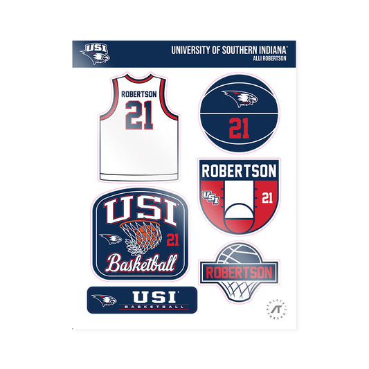 USI - NCAA Women's Basketball : Alli Robertson - Sticker Sheet-0