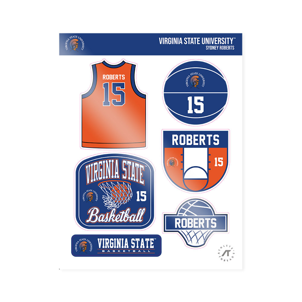 Virginia State - NCAA Women's Basketball : Sydney Roberts - Sticker Sheet-0