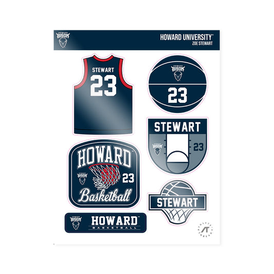 Howard - NCAA Women's Basketball : Zoe Stewart - Sticker Sheet-0
