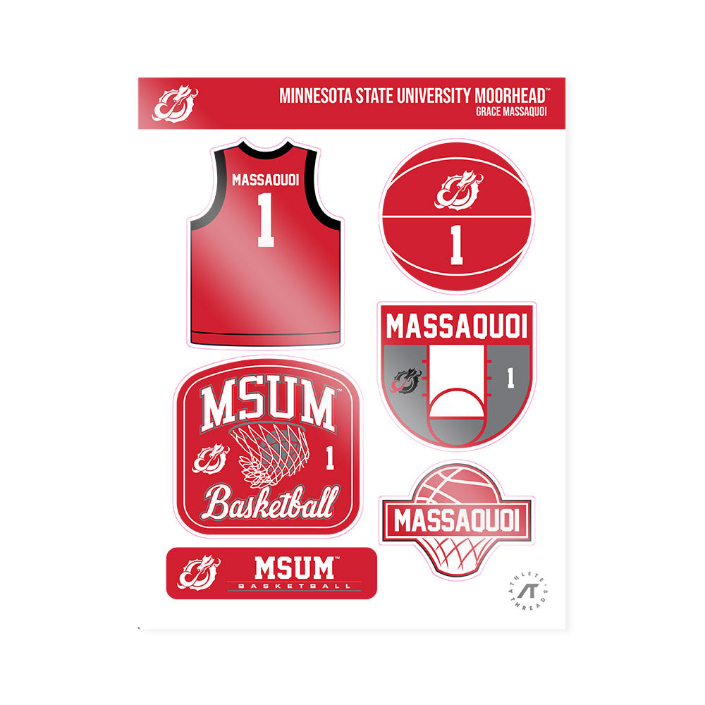 MSUM - NCAA Women's Basketball : Grace Massaquoi - Sticker Sheet-0