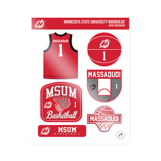 MSUM - NCAA Women's Basketball : Grace Massaquoi - Sticker Sheet-0