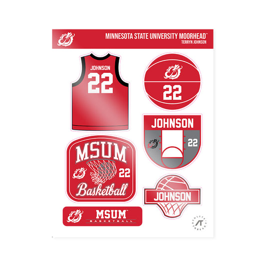 MSUM - NCAA Women's Basketball : Terryn Johnson - Sticker Sheet-0