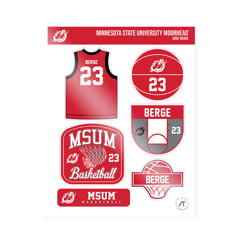 MSUM - NCAA Women's Basketball : Abby Berge - Sticker Sheet-0