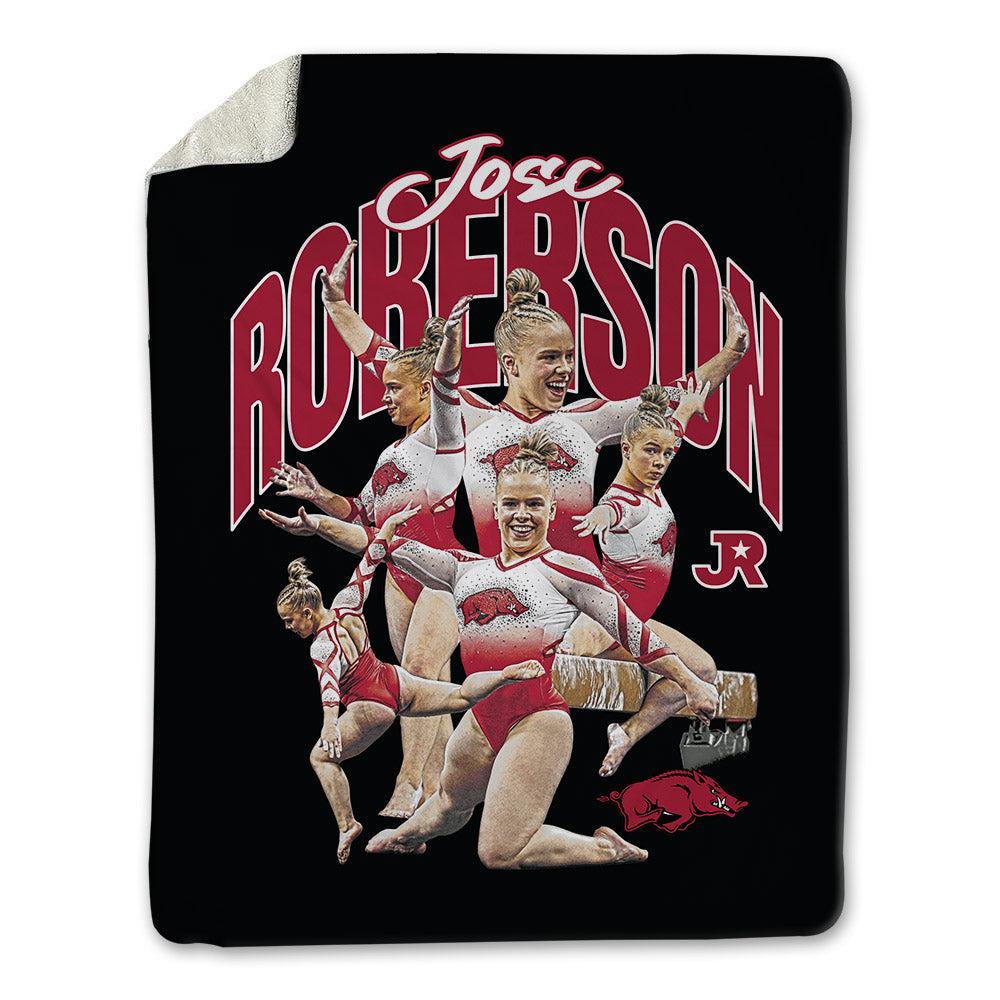 Arkansas - NCAA Women's Gymnastics : Joscelyn Roberson - Collage Blanket-0