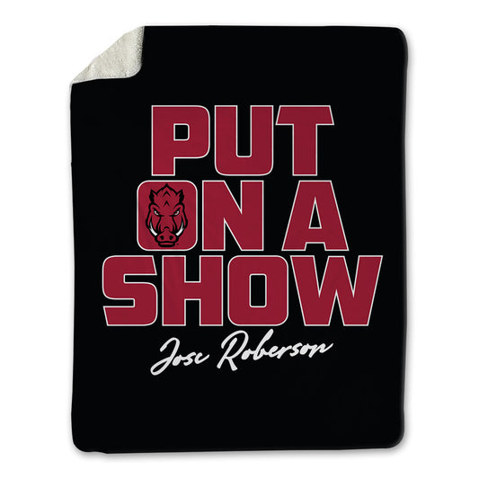 Arkansas - NCAA Women's Gymnastics : Joscelyn Roberson - Classic Shersey Blanket-0