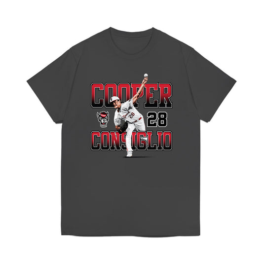 NC State - NCAA Baseball : Cooper Consiglio - Collage Premium T-Shirt-0