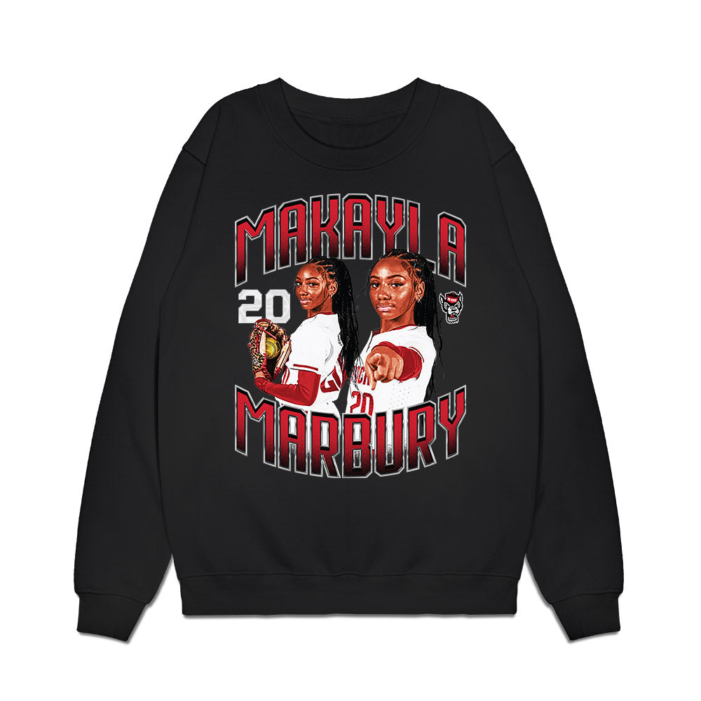 NC State - NCAA Softball : MaKayla Marbury - Collage Premium Crewneck Sweatshirt-0