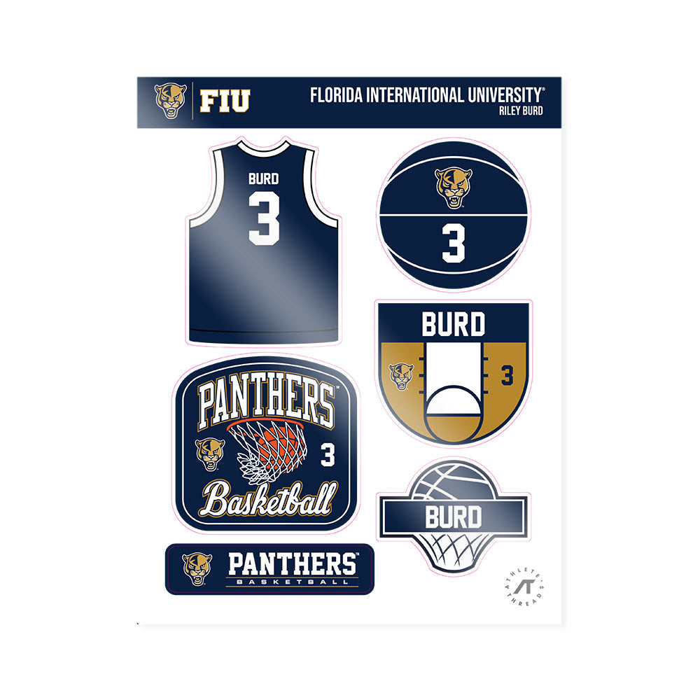 FIU - NCAA Women's Basketball : Riley Burd - Sticker Sheet-0