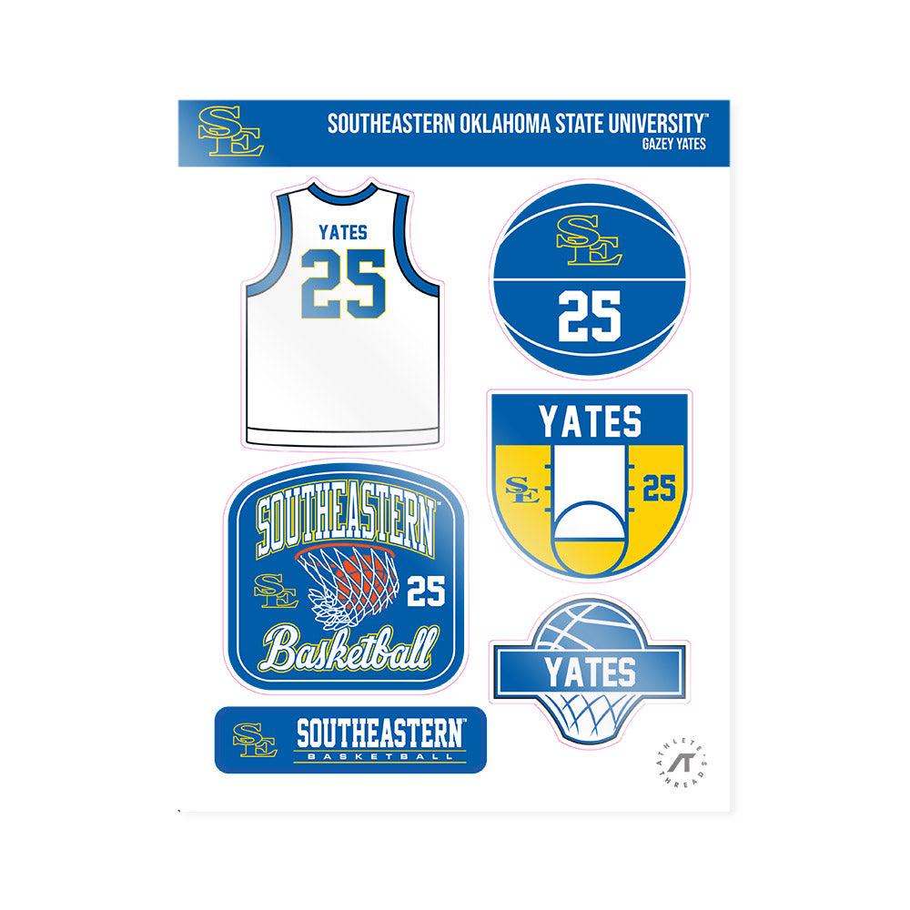 Southeastern - NCAA Women's Basketball : Gazey Yates - Sticker Sheet-0