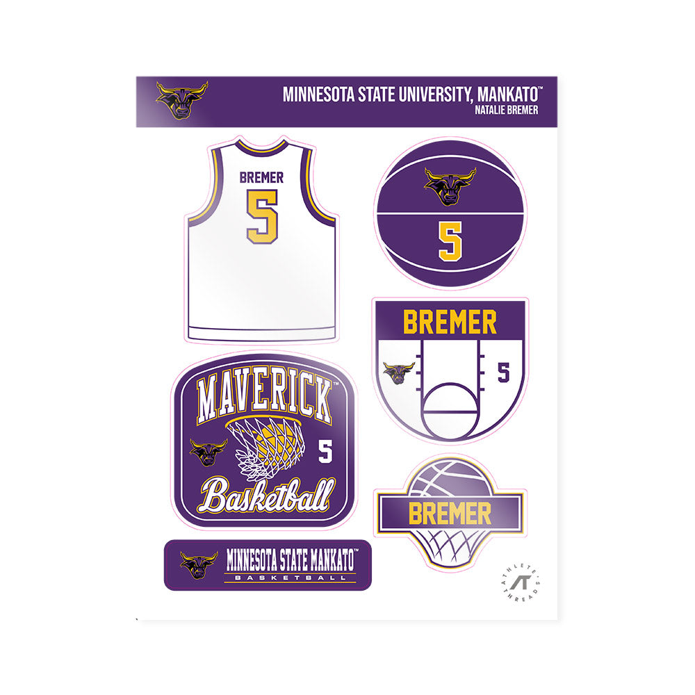 MNSU - NCAA Women's Basketball : Natalie Bremer - Sticker Sheet-0