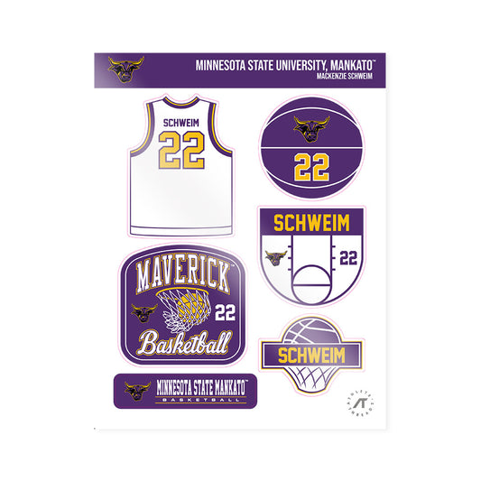 Minn. St. - NCAA Women's Basketball : Mackenzie Schweim - Sticker Sheet-0