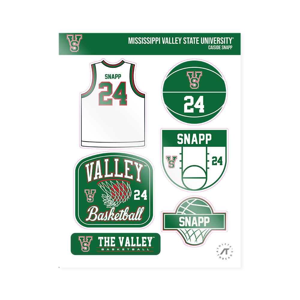 MVSU - NCAA Women's Basketball : Caiside Snapp - Sticker Sheet-0