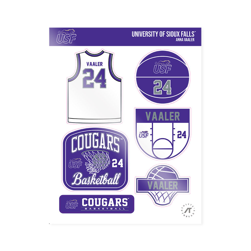 Sioux Falls - NCAA Women's Basketball : Anna Vaaler - Sticker Sheet-0