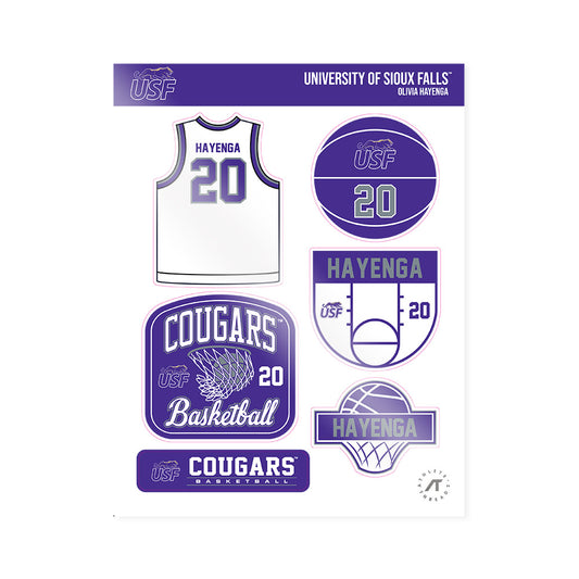 Sioux Falls - NCAA Women's Basketball : Olivia Hayenga - Sticker Sheet-0
