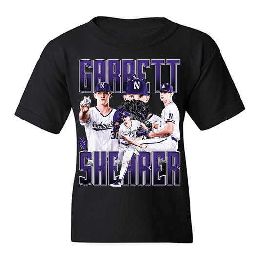Northwestern - NCAA Baseball : Garrett Shearer - Collage Youth T-Shirt-0