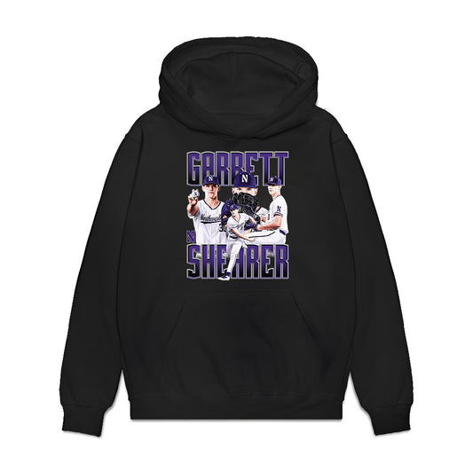 Northwestern - NCAA Baseball : Garrett Shearer - Collage Premium Hooded Sweatshirt-0
