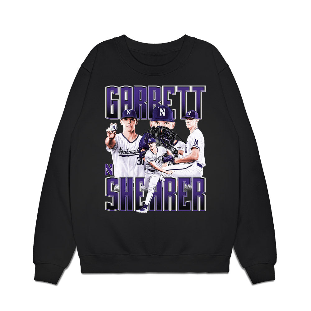 Northwestern - NCAA Baseball : Garrett Shearer - Collage Premium Crewneck Sweatshirt-0