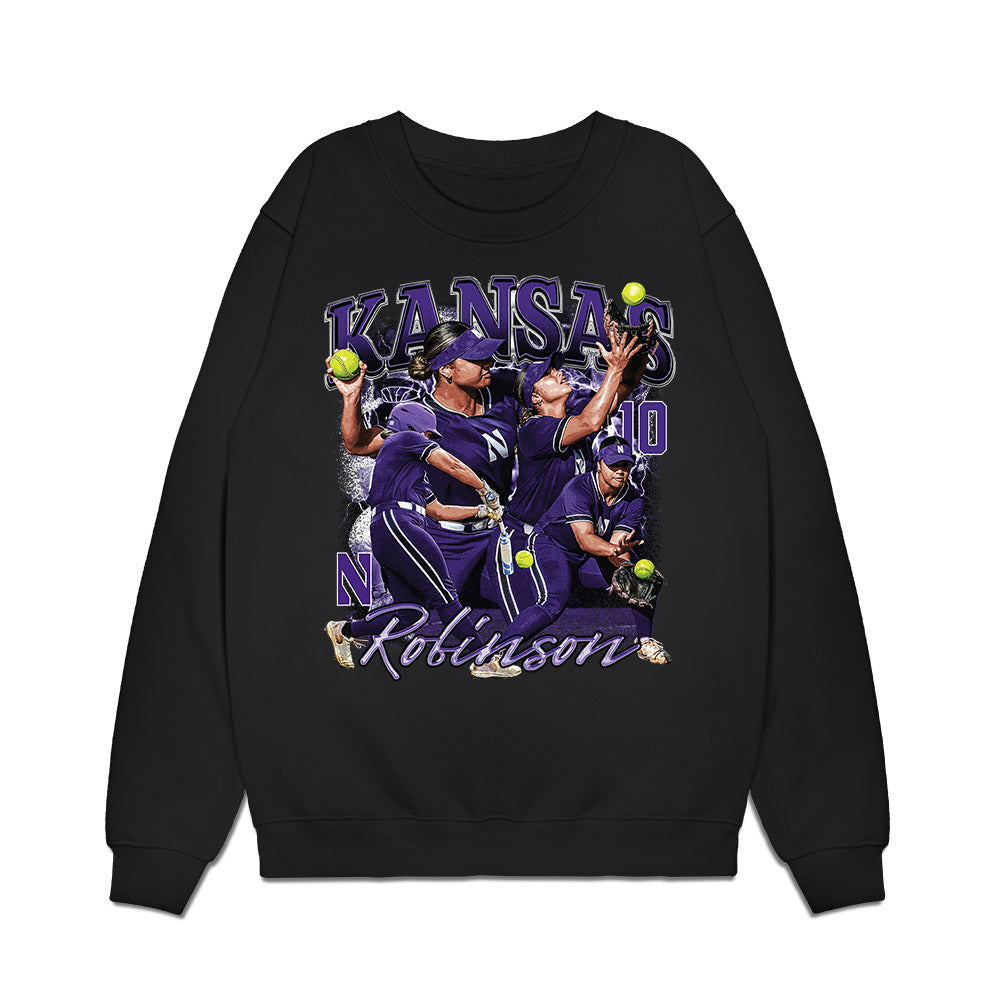 Northwestern - NCAA Softball : Kansas Robinson - Collage Premium Crewneck Sweatshirt-0