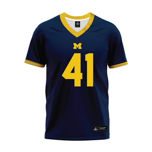 Michigan - NCAA Football : Shomari Stone - Blue Premium Football Jersey-0