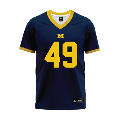 Michigan - NCAA Football : Adam Bazzi - Blue Premium Football Jersey-0