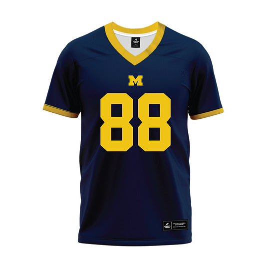 Michigan - NCAA Football : Deakon Tonielli - Blue Premium Football Jersey-0