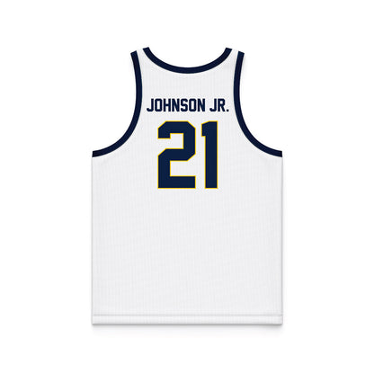 Michigan - NCAA Men's Basketball : Morez Johnson Jr. - White Basketball Jersey-1