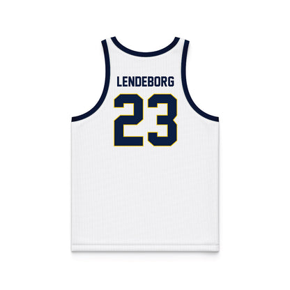 Michigan - NCAA Men's Basketball : Yaxel Lendeborg - White Basketball Jersey-1