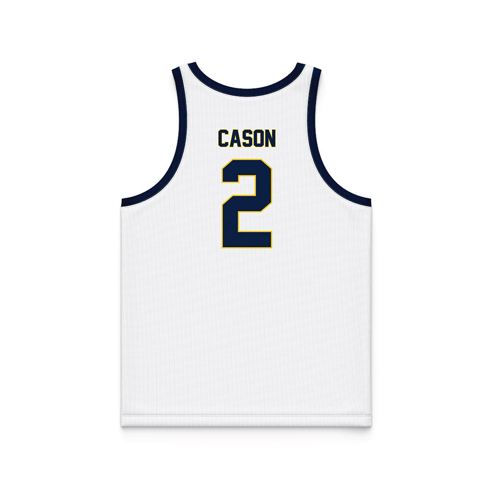 Michigan - NCAA Men's Basketball : Lorenzo Cason - White Basketball Jersey-1