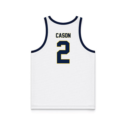 Michigan - NCAA Men's Basketball : Lorenzo Cason - White Basketball Jersey-1