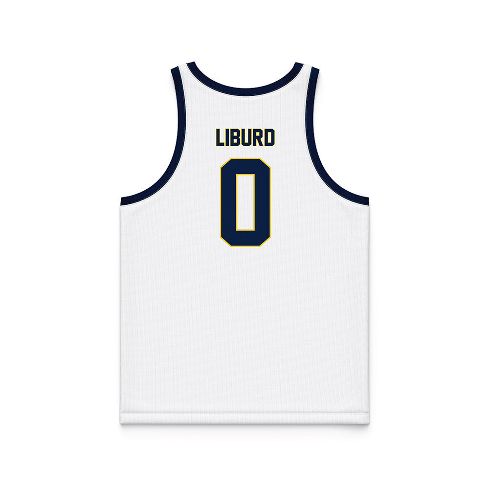 Michigan - NCAA Men's Basketball : Ricky Liburd - White Basketball Jersey-1
