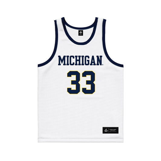 Michigan - NCAA Women's Basketball : Te'Yala Delfosse - White Basketball Jersey-0