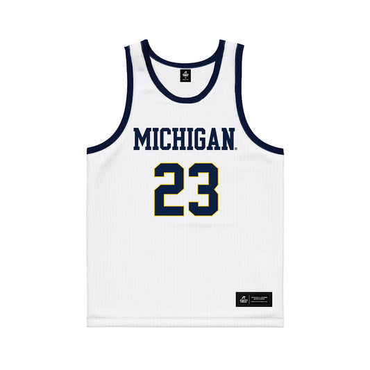 Michigan - NCAA Women's Basketball : Ciara Byars - White Basketball Jersey-0