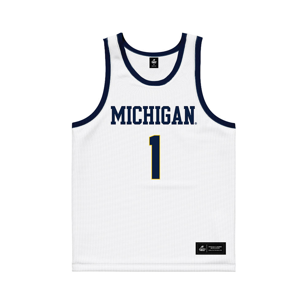Michigan - NCAA Women's Basketball : Olivia Olson - White Basketball Jersey-0
