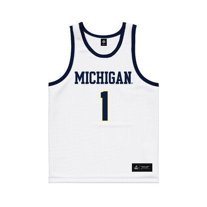 Michigan - NCAA Women's Basketball : Olivia Olson - White Basketball Jersey-0