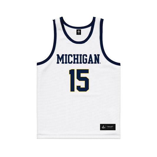 Michigan - NCAA Men's Basketball : Aday Mara - White Basketball Jersey-0