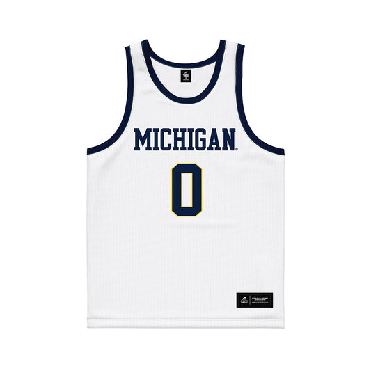 Michigan - NCAA Men's Basketball : Ricky Liburd - White Basketball Jersey-0