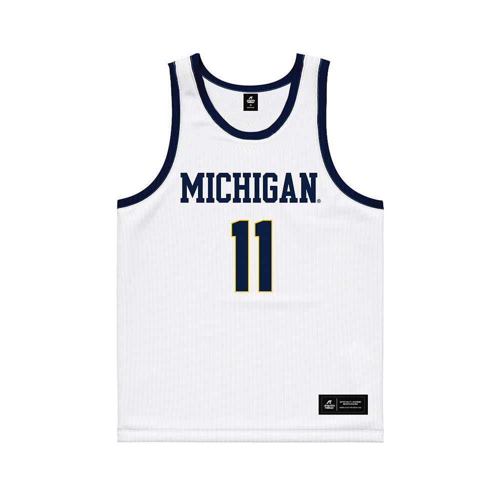Michigan - NCAA Men's Basketball : Roddy Gayle Jr - White Basketball Jersey-0