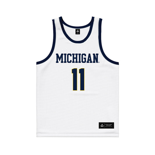 Michigan - NCAA Men's Basketball : Roddy Gayle Jr - White Basketball Jersey-0