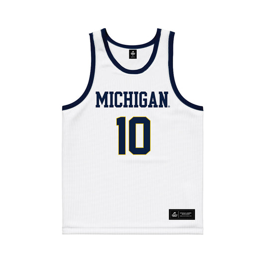Michigan - NCAA Men's Basketball : Winters Grady - White Basketball Jersey-0