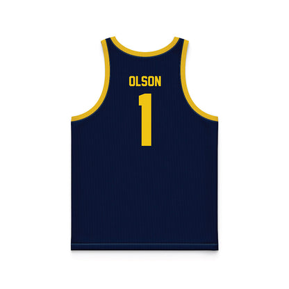 Michigan - NCAA Women's Basketball : Olivia Olson - Blue Basketball Jersey-1