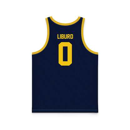 Michigan - NCAA Men's Basketball : Ricky Liburd - Blue Basketball Jersey-1