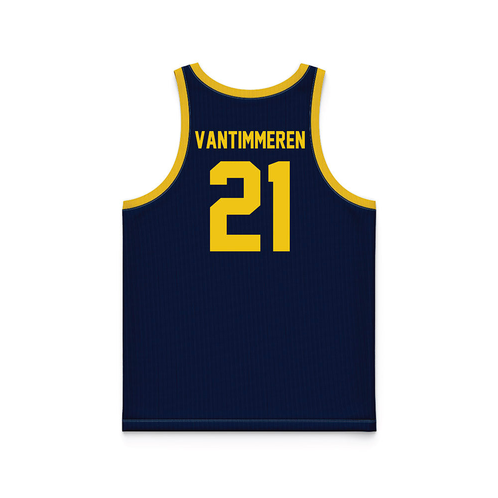 Michigan - NCAA Women's Basketball : Ally VanTimmeren - Blue Basketball Jersey-1