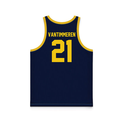 Michigan - NCAA Women's Basketball : Ally VanTimmeren - Blue Basketball Jersey-1