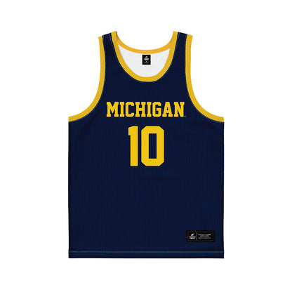 Michigan - NCAA Men's Basketball : Winters Grady - Blue Basketball Jersey-0