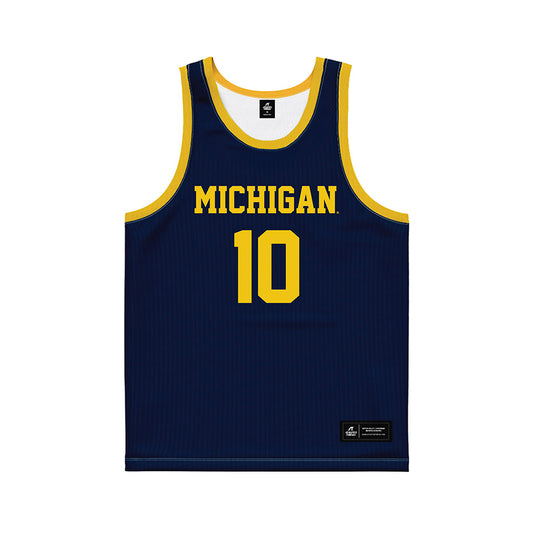 Michigan - NCAA Men's Basketball : Winters Grady - Blue Basketball Jersey-0
